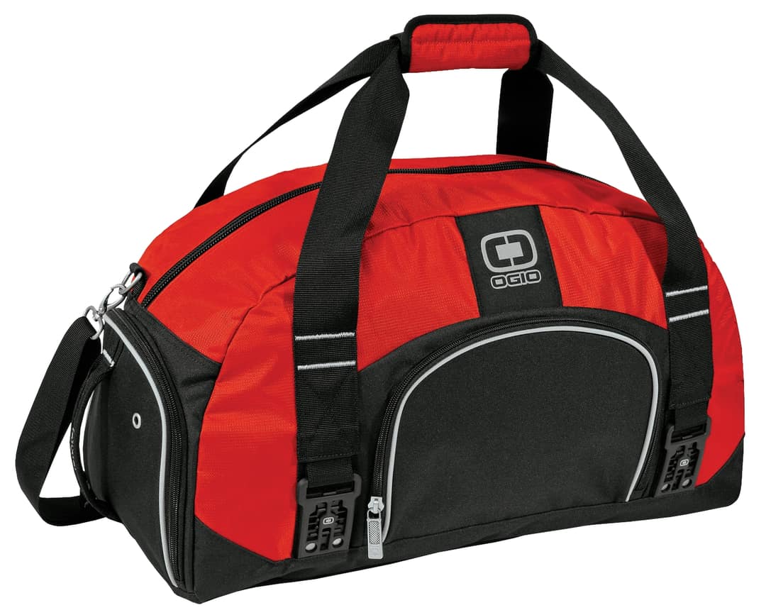 OGIO 108087 Big Dome Duffel in Red, on model