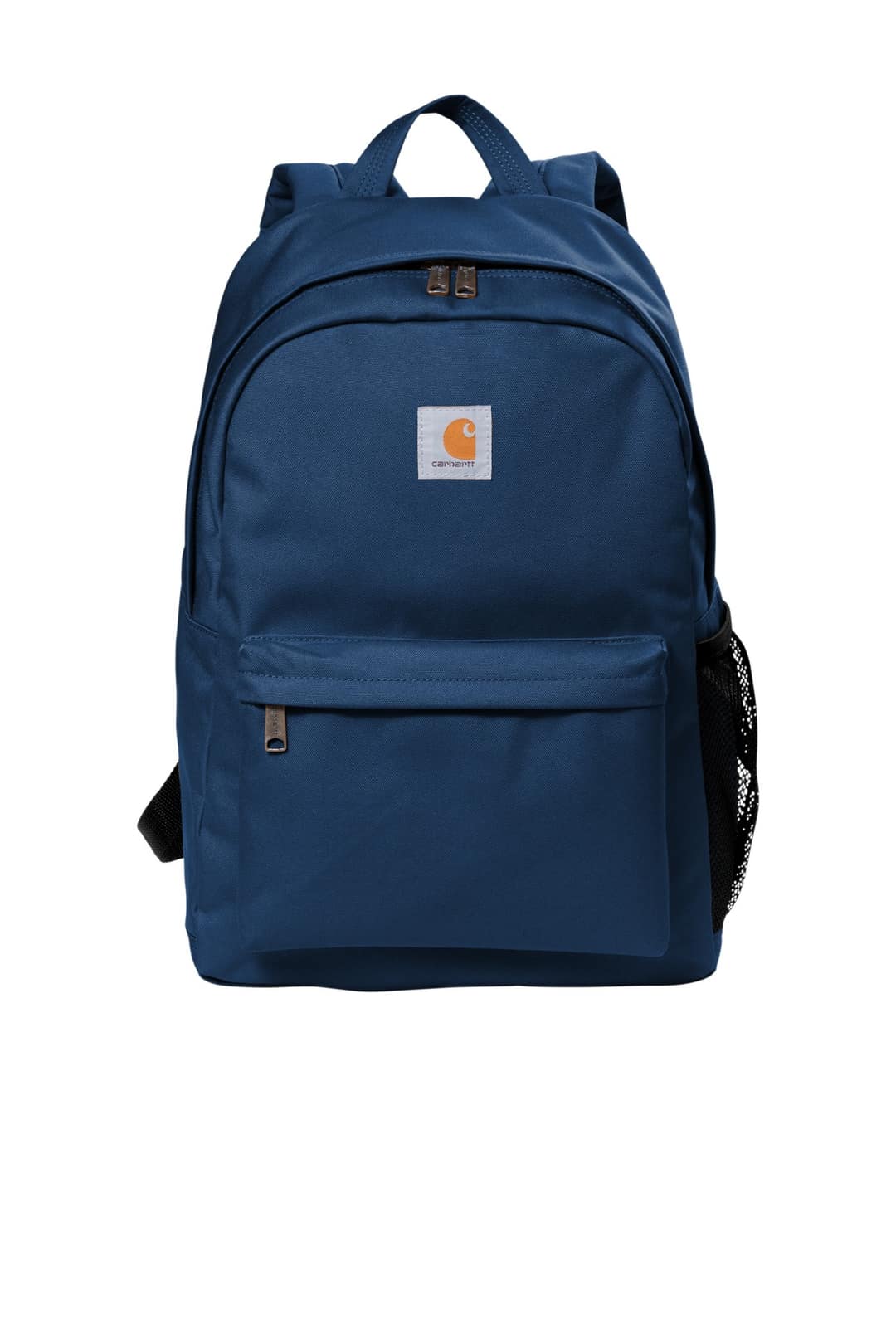 Carhartt CT89241804 Canvas Backpack in Navy, on model
