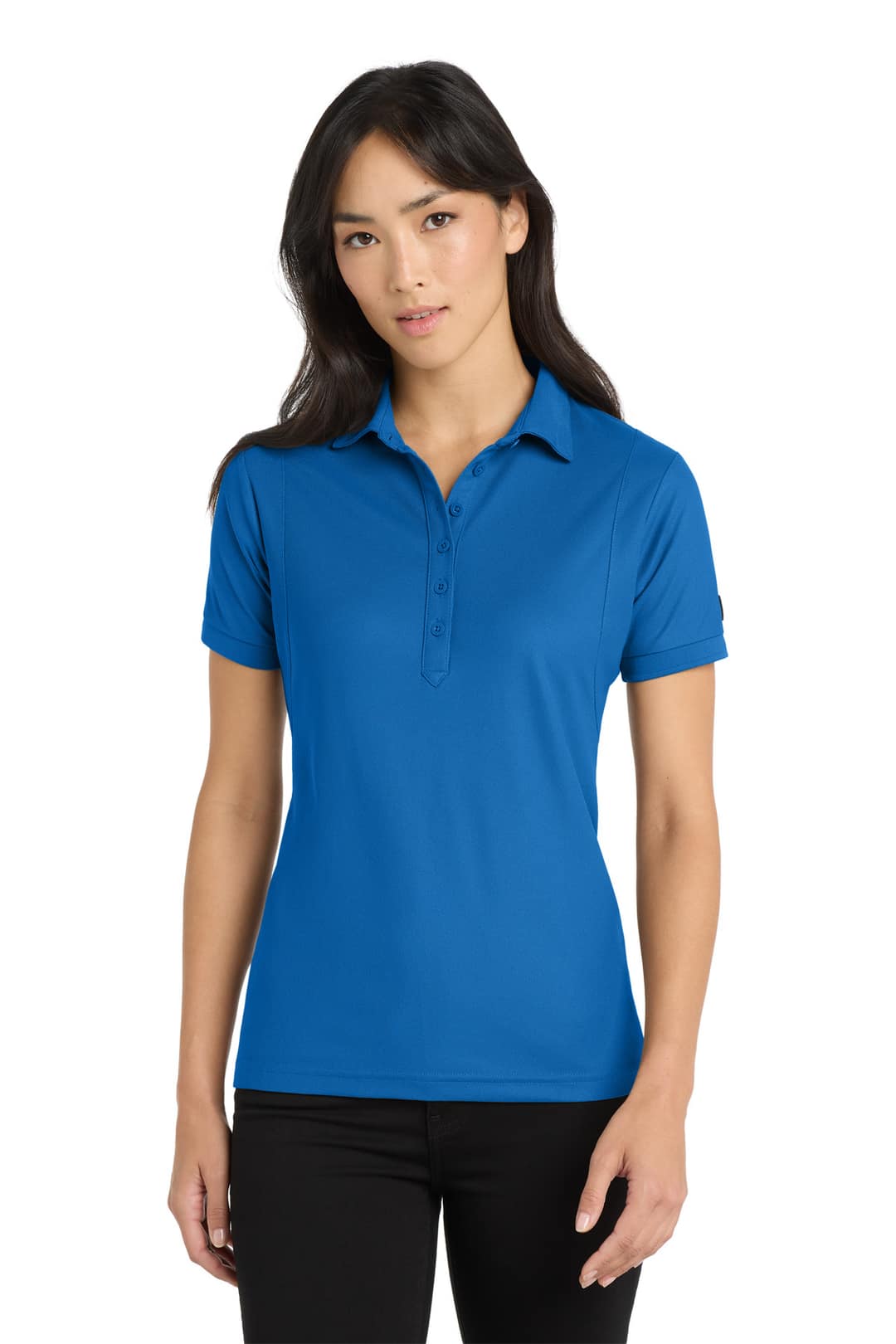 OGIO LOG101 Jewel Polo in Electric Blue, on model