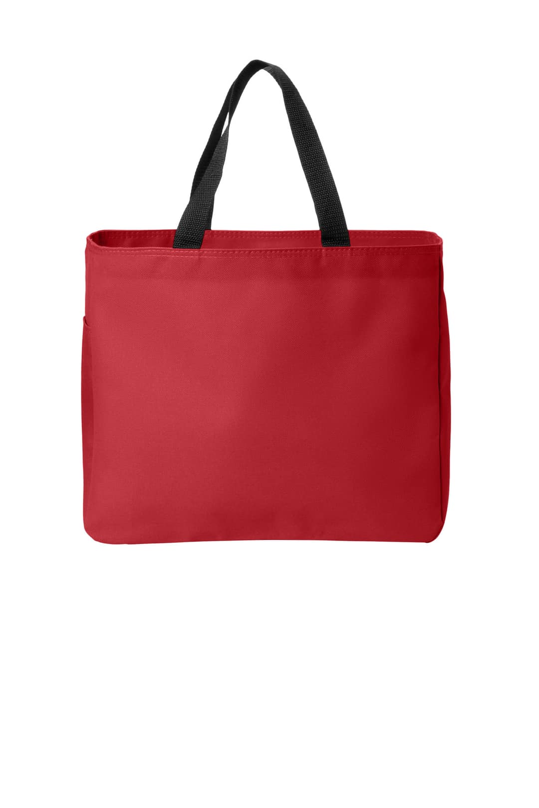 Port Authority B0750 Essential Tote in Red, on model