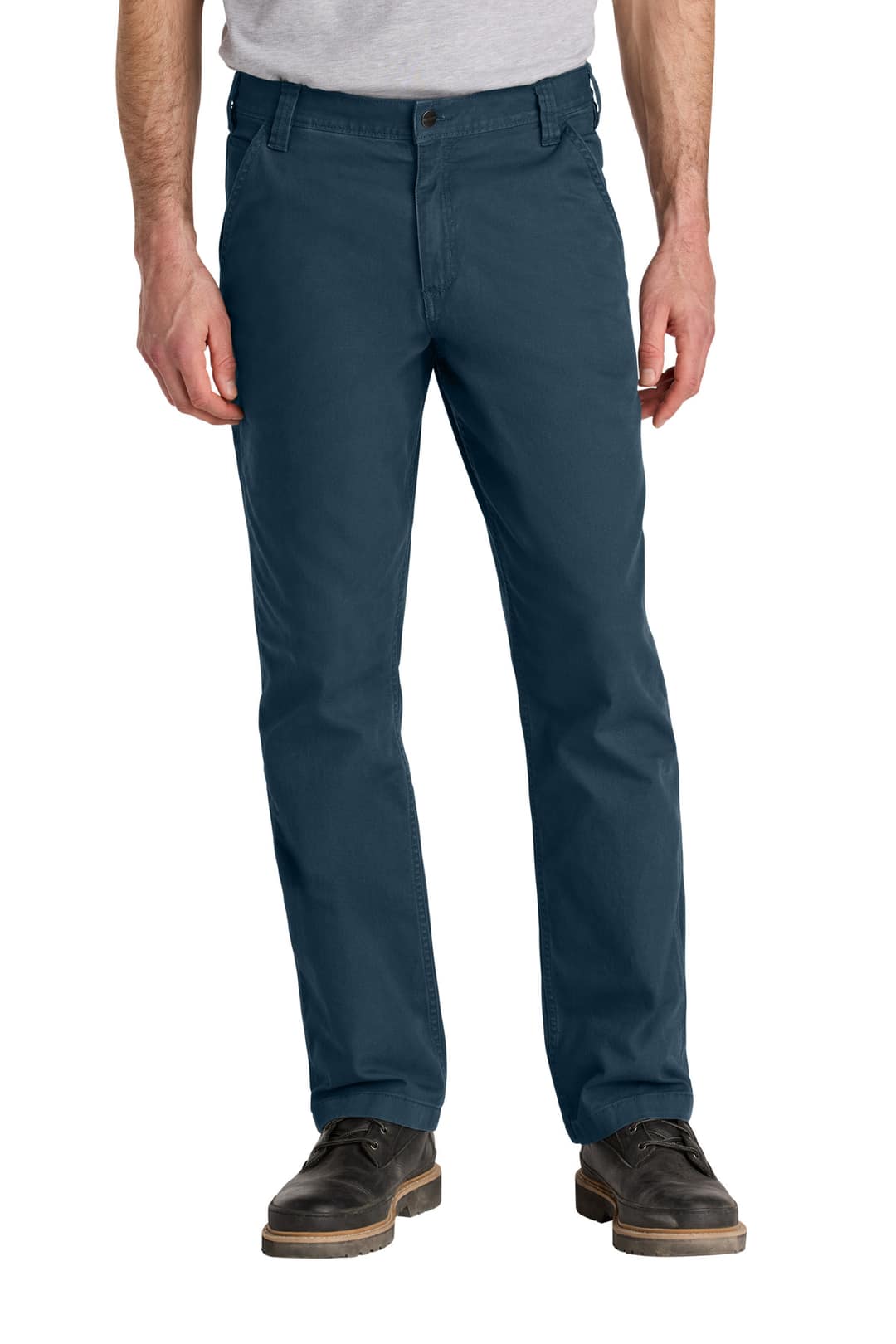 Carhartt CT102291 Rugged Flex Rigby Pant in Navy, on model