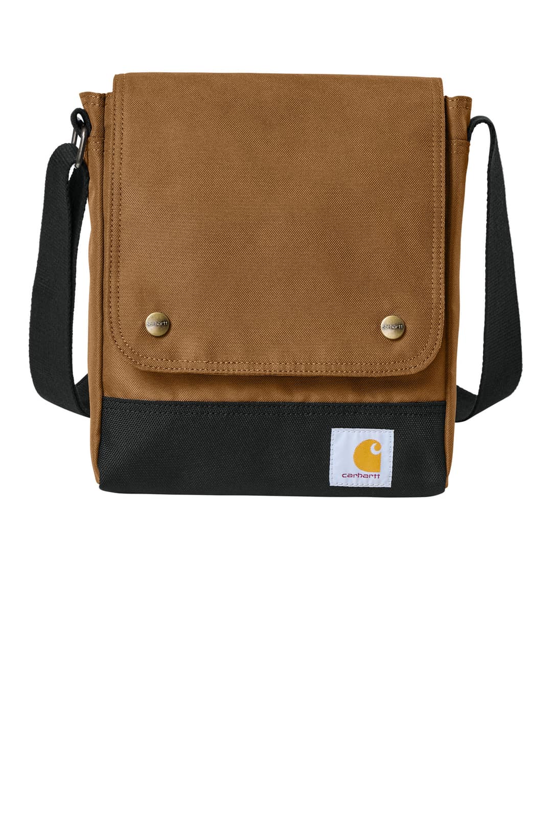 Carhartt CTB0000606 Crossbody Snap Bag in Carhartt Brown, on model