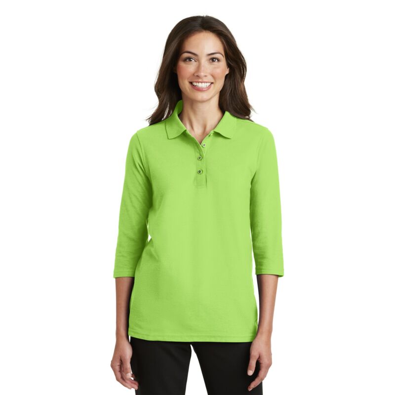 Women's Silk Touch 3/4 Sleeve Polo Thumbnail